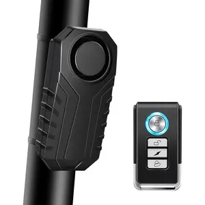 Bike Alarms,Bike Alarm Anti Theft, Bicycle Alarms with Remote,113dB Super Loud Bicycle Vibration Motion Sensor Siren Anti Theft Security System IP65 Waterproof