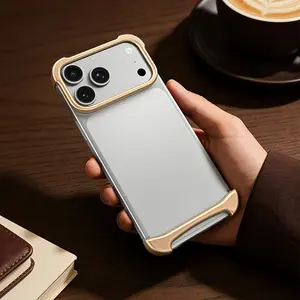 Phone Case: Aluminum  Rubber Metal Bumper Double-layer Case for iPhone 17 Pro Max Air Unique Design High-strength Cover Minimalist Bare-metal Feel