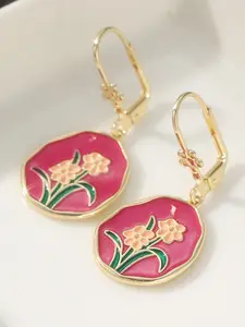 Artistic Vintage Handmade Flower Pendant Earrings, Exquisite Elegant Jewelry Gift for Women, Perfect Holiday Accessory