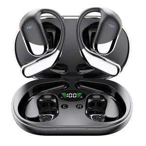 YYK-Q16H3 Headphones with Lightweight Titanium Frame Real-Time Offline Mode Bone Conduction 80H Battery for Travel Business iOS Android Audio Earbuds Electronic