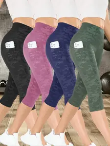 Women's Camo Print Sports Short Leggings, Casual Comfy Stretchy Breathable Skinny Shorts for Yoga Gym Workout Running, Ladies Sportswear for Spring & Summer, Active Athletic Shorts