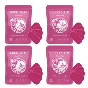 Soft Hypoallergenic Mouth Tape 120/60/30 Strips 4/2/1-Month Supply ，Hypoallergenic， Adhesion  Gentle Ultra Breathable , Anti-Snoring Sleep Tape Sports Accessory Pink and Black， Comfort Tape for Skin， aid ， healthcare, super