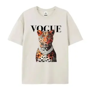 Women's Cotton Leopard Graphic T-Shirt - Ribbed Knit Spandex Short-Sleeve, Sporty Casual Streetwear for Summer Vibes,summerwins