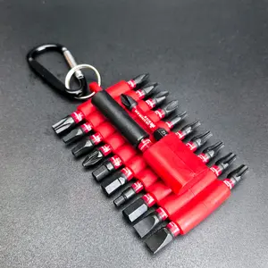 22 Pieces Multi Impact Screwdriver Bits Set, Magnetic S2 Steel Insert Power Bits with Organizer Sleeve and Storage Strip, Magnetic Screwdriver Tools, Magnetic Multipurpose Screwdriver