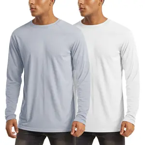 MAGCOMSEN 2/3 Pack Men's UPF 50+ Long Sleeve Shirts UV Sun Shirts for Hiking Running Rash Guard Sporty Breathable Outfits Sweating Clothing Outdoorfun FallFreshness