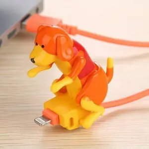 Cute Dog Data Cable, Adorable Pet Design Charger Cord, Compatible Apple Android Type C Interface, Ideal Gift for Animal Lovers