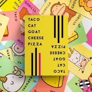 English Card Game Taco Cat Goat Cheese Pizza, Goat Milk Pizza Series, Fun Board Game for Family and Friends Gatherings