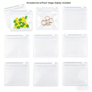 10pcs Reusable Pill Bags, Clear Eva Plastic Zipper Pouches, Travel Medicine Organizer for Pills, Jewelry & Small Items, Sliding Lock Design