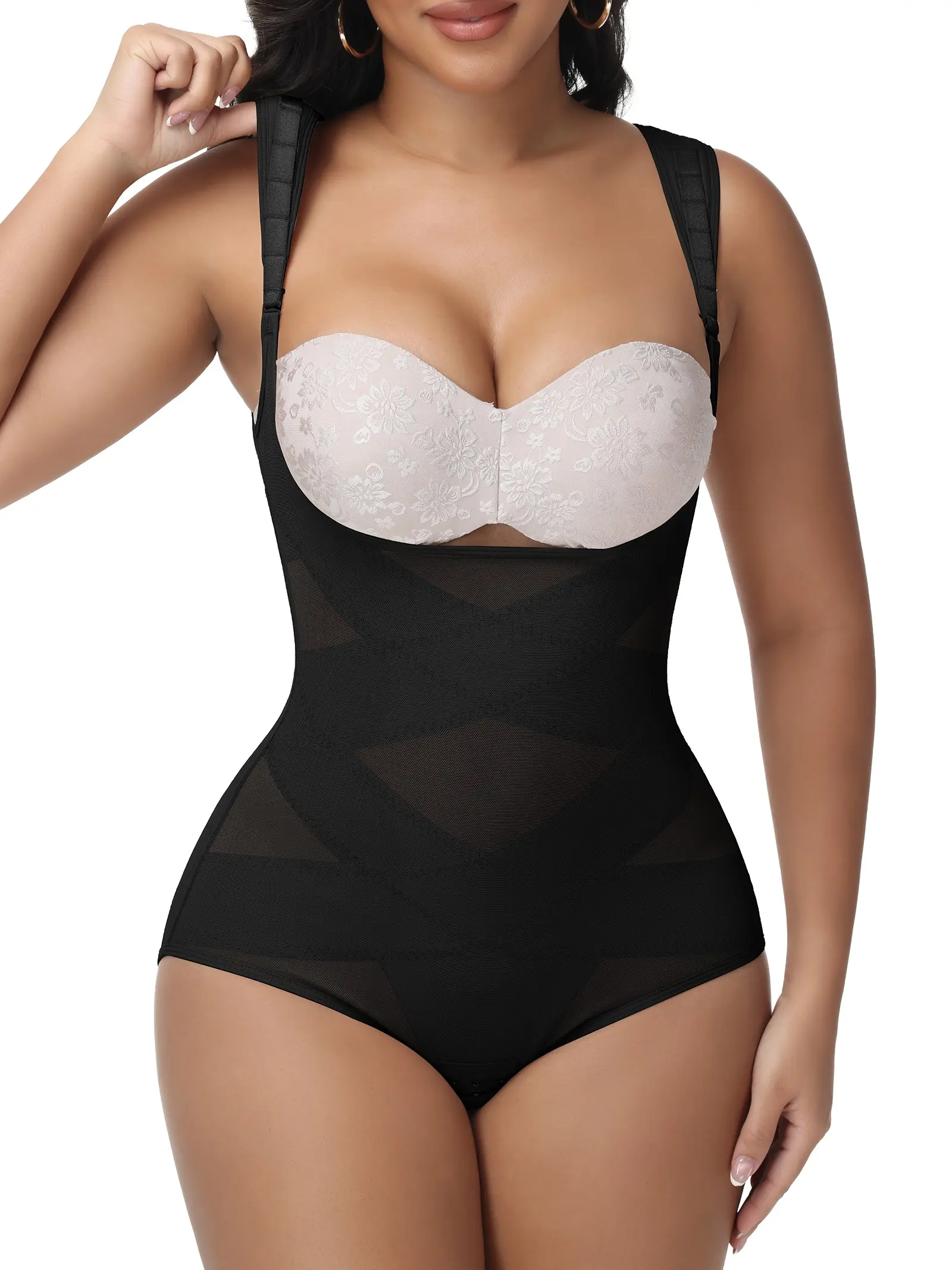 SHAPSHE Tummy Control Shapewear Bodysuit for Women Faja Body Shaper Butt Lifter Panty Girdles