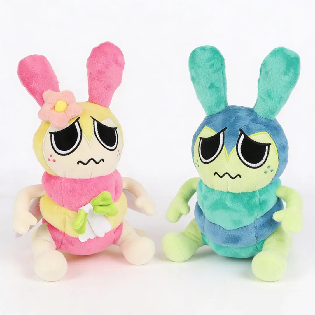 Dandys World Squirm Plush 10.63in Cute Green Pink Bug Stuffed Doll Fan Gift cute girly gifts stuffed animals plushies dolls girl toy