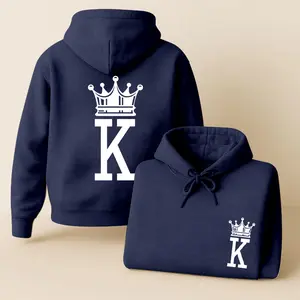 Men's K Letter Printed Drawstring Hoodie, Menswear, Casual Athletic Long Sleeve Hooded Jacket for Fall & Winter, Men's Clothing for Daily Wear, Sportswear for Indoor and Outdoor, Athleisure Summer Clothes