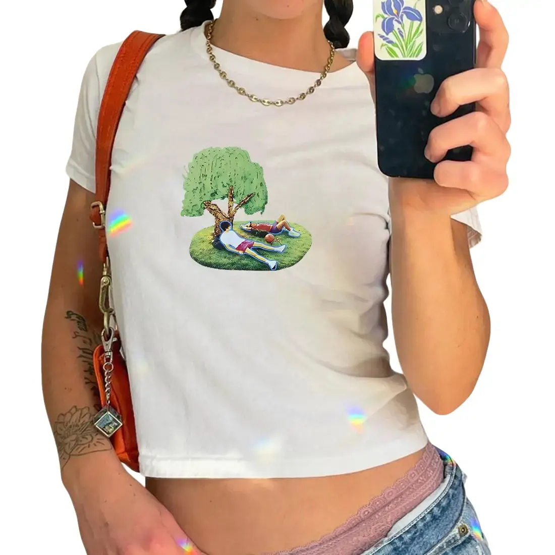 Tree Slushy Noobz Baby Tee - Babytee Y2k - Y2k Merch - Vintage Y2k Top
