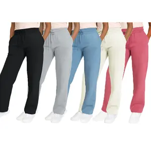 Women's Multi Pack Heavyweight Wide Leg Loose-Fit Fleece Sweatpants (S-2XL)