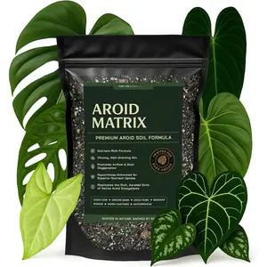 AROID Soil Blend for Monstera, Philodendron, Alocasia, Anthurium - Chunky, Optimally Aerated Soil -  & Ready to Use - Supercharges Root and Foliage Growth - (2QTS)