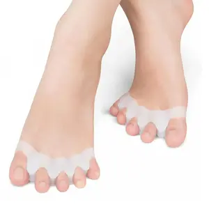 Toe Separators Corrector, Big Toe Correction Pad, Foot Pain Relief Cushion, Silicone Toes Separator, Washable Reusable Design, Comfortable Foot Care Tool, Silicone Toes Aligner