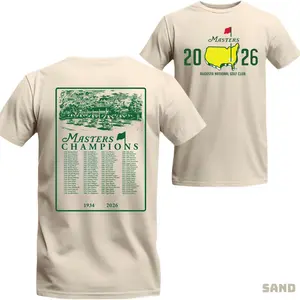 Masters Golf 2026 Graphic T-Shirt - Augusta National Tournament Inspired Champions Tee - Trendy Golf Fan Streetwear Aesthetic Unisex Casual Shirt
