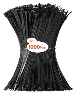 VEVOR 1000 Pack Cable Zip Ties 12-inch Cable Wire Ties & 50LBS High Tensile Strength
