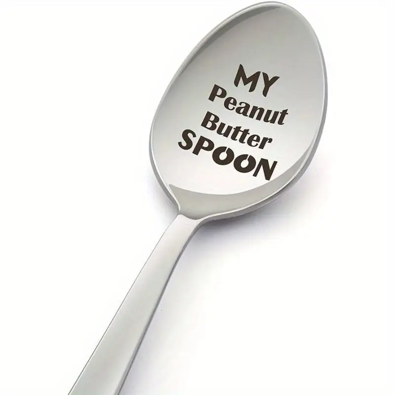 Stainless Steel Spoon, Peanut Butter Spoon, Soup Spoon, Coffee Spoon, Tea Spoon, Kitchen Utensils, Gift for Mom & Dad