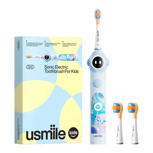 usmile Q10 Kids Electric Toothbrush, Smart Tracking Gentle Care and DIY Stickers,6-Month Battery Runtime