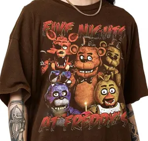 Five Nights At Freddy's Vintage T-Shirt, FNAF T-Shirt, Gift For Women and Man Unisex T-Shirt Cotton Fabric