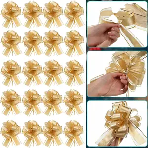 20Pcs Large Pull Bows for Gift Wrapping, 6 Inch Big Gift Bow for Presents Package Ribbon Bows Bulk for Gift Baskets Valentine's Day Easter Christmas Wedding Party Decor