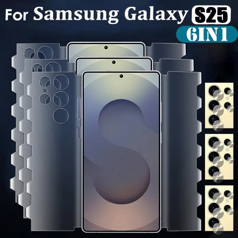 360° Full Cover Butterfly Hydrogel Film For Samsung S26 Ultra S25 S24 S23 S22 S21 S20 Plus S21 FE Screen Protector Camera Film