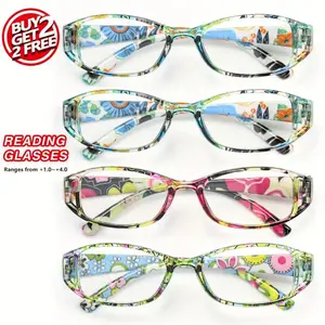 Fashion Flower Pattern Reading Glasses, Lightweight Durable Glasses, Trendy Casual Eyeglasses for Women & Men, Fashion Eyeglasses for Work, Daily Clothing Decor, Perfect for Student Daily Use
