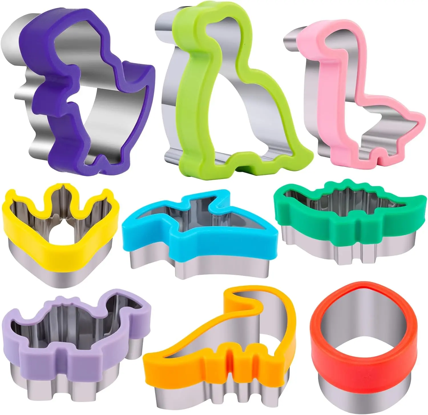 22-Piece Colorful Sandwich Cutter and Sealer Set - Food-Safe Kitchen Bakeware Utensils with Various Shapes, Playful Accessories for Adults, Couple Daily Use to Create Fun Themed Sandwiches, Fruit Prep