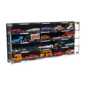 Acrylic Wall-Mount Display Case Compatible with Hot Wheels & Matchbox Cars - Cars not included