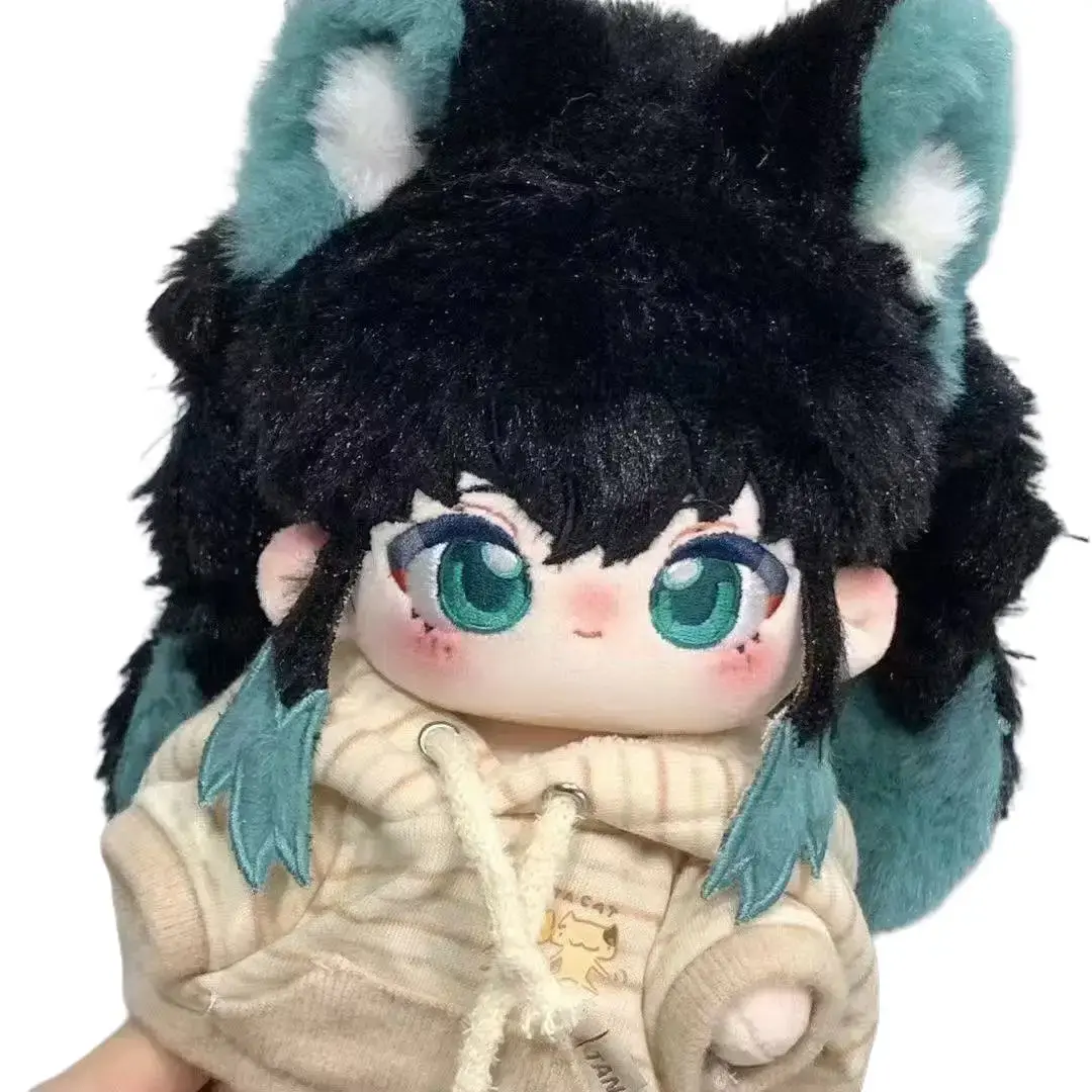 20cm Unisex Boneless Cotton Stuffed Doll - Demon Slayer Muichiro Tokito Mist Hashira, Mint Candy Heart Soft Plush Toy, Kasumi Wuichiro Naked Baby with Blush, Anime Manga Merch for Fans, Decorative Doll