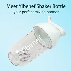Yibenef Shaker Bottle with mixing ball | Leak-proof, Reusable,Stylish Cup | Fitness Essential | Clump-Free Mixing for Protein Shakes,Smoothies & Supplements