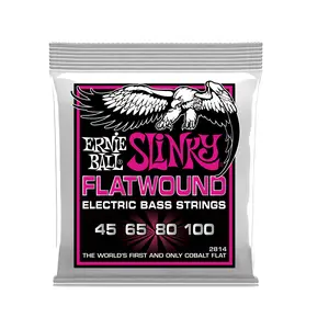 Ernie Ball Super Slinky Flatwound Electric Bass Strings - 45-100 Gauge