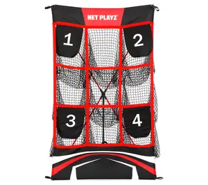 Net Play 9-Pocket Strike Zone Baseball & Softbll Net - Color: Black