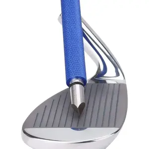 Golf Club Groove Sharpener, Re-Grooving Tool and Cleaner for Wedges & Irons - Generate Optimal Backspin - Suitable for U & V-Grooves