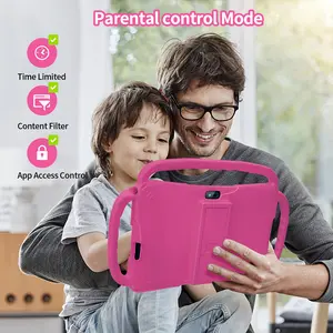 7-inch Kids Tablet with Three-Handle Shockproof Case| Android Learning Tablet for Toddlers| Parental Control, Dual Camera, WiFi| Best Gift for Children