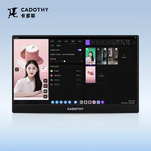 Cadothy Director Console Pad with High-Definition 14.1-Inch Monitor with Touchscreen for Professional Use