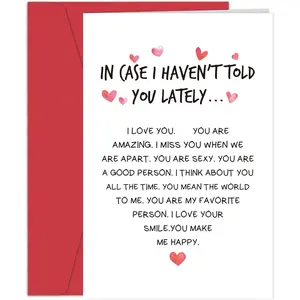 Romantic Appreciation Greeting Card | Heartfelt Love Note for Partner | Emotional Anniversary Gift for Boyfriend or Girlfriend
