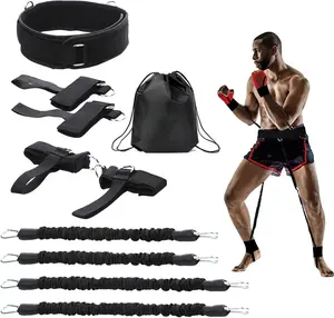 Boxing Resistance Bands,  Strength and Agility Speed Trainer Exercise Full  Physical Workout Power Punch Pro for MMA, Volleyball Basketball Football  Equipment