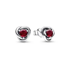 Pandora July Birthstone Eternity Circle Stud Earrings 292334C01