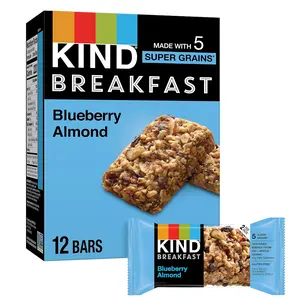 Breakfast, Healthy Snack Bar, Blueberry Almond, Gluten Free Breakfast Bars, 100% Whole Grains, 1.76 OZ Packs (6 Count)