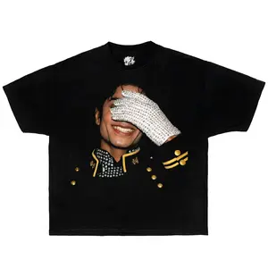 Michael Jackson MJ Glove Vintage T-Shirt Graphic Rap Hip Hop Unisex Tee Streetwear Y2K