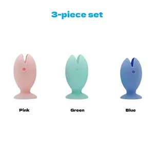 3pcs Fish-Shaped Silicone Toothbrush Holder, Mini Cute Toothbrush Stand, Portable Travel Toothbrush Protector, Suction Cup Wash Set, Toothbrush Storage