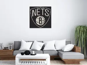 Basketball Brooklyn Nets Brick Building Kit 2500+ Pieces DIY Brick By Number