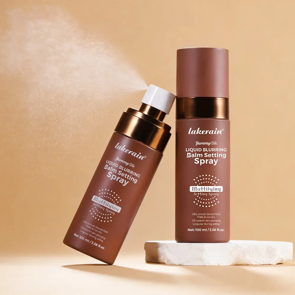 Lakerain 2 Counts/3 Counts Matifying Liquid Blurring Setting Spray Cosmetic, Minimizes Pores and Blurs Skin Texture, Oil-Controlling & Long-Wearing, Moisturizing & Hydrating, Creates a Soft-Focus Finish for a Seamless, Natural Makeup Look