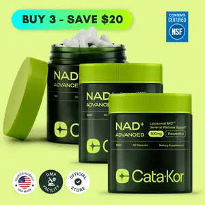 3x Cata-Kor NAD+ Advanced - NAD Supplement with Resveratrol - 180 Capsules