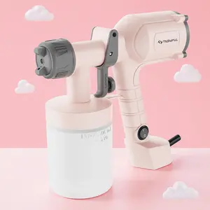 TILSWALL Dreamer 400 Ultra-Light Paint Sprayer for Furniture Cabinets Walls DIY Projects Room Decor Home Renovation Ultra-light Spray Gun Christmas New Year  Spring, with 500W Motor 2 Nozzles 3 Patterns,Pink