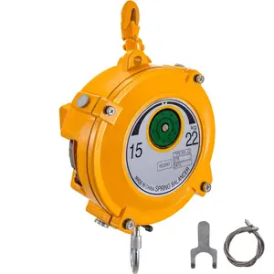 VEVOR Spring Balancer 20-33lbs(9-15kg) Retractable Tool Holder 1.5m Length Tool Balancer with Hook and Wire Rope Adjustable Balancer Retractor Hanging Holding Equipment in Yellow