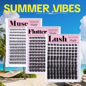 ONLY Lashes | Kisslily Lash Clusters Individual Lashes 8-18mm DIY Lash Extensions D Curl Volume Wispy Soft Comfortable Ultra-Thin Band False Lashes Eyelashes Makeup Cosmetic Beginner Friendly #Summervibes