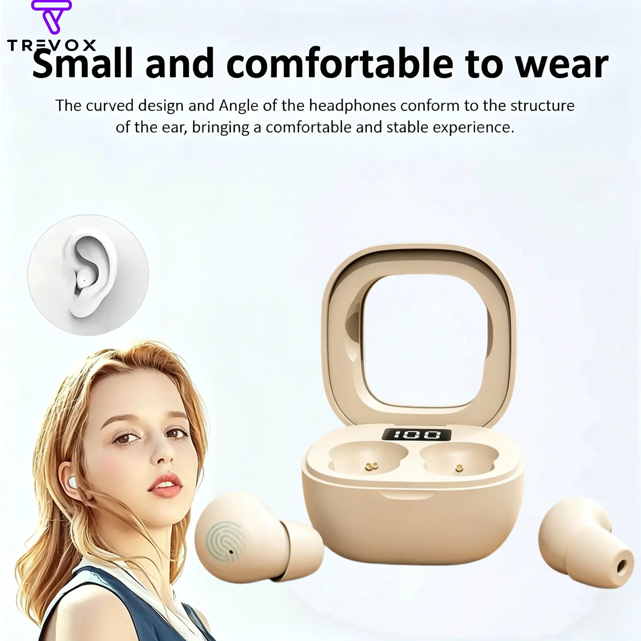 [2026 Newest] SK19 - Ultra-compact Invisible Sleep Earplugs | Weighing only 0.08 ounces, perfect for side sleepers, with noise cancellation - 25-hour battery life, privacy protection, lightweight silicone earplugs.