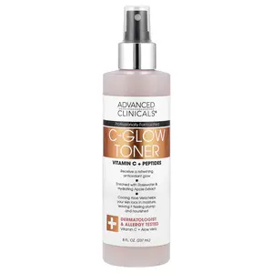Advanced Clinicals C-Glow Toner, Vitamin C + Peptides, 8 fl oz (237 ml)
